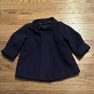GAP Kids Navy Pea Coat with a Cute Bow
